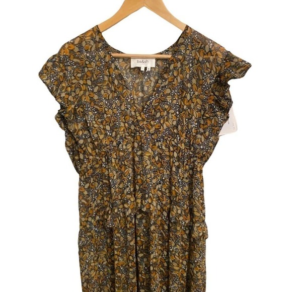Ba&sh Samanta Dress Maxi Botanical Carbon Size L - Picture 7 of 9